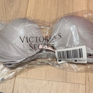 Victoria's Secret Body by Victoria Light Gray Strapless Push-Up Bra